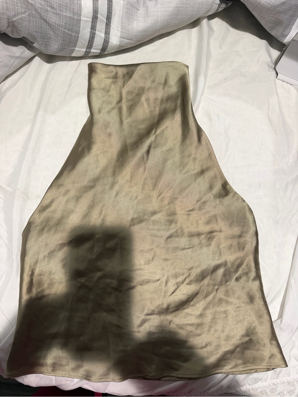 Zara Olive Satin Halter Cami